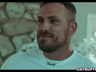 Hairy DILF Jak Jaxx bareback twink Cyrus Stark